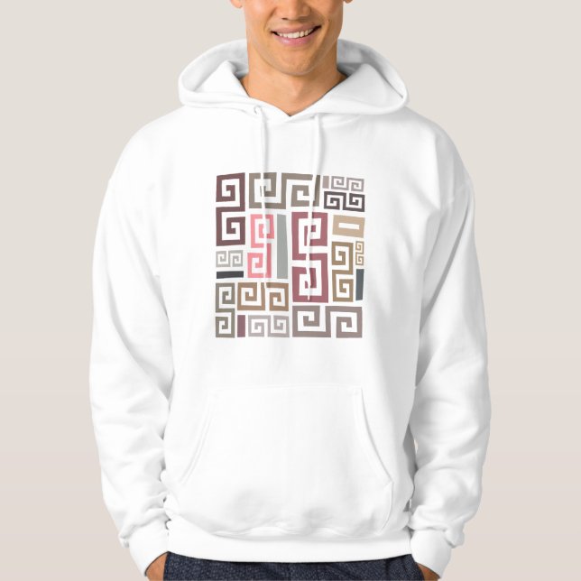 modern abstract artistic coloured lines hoodie (Front)