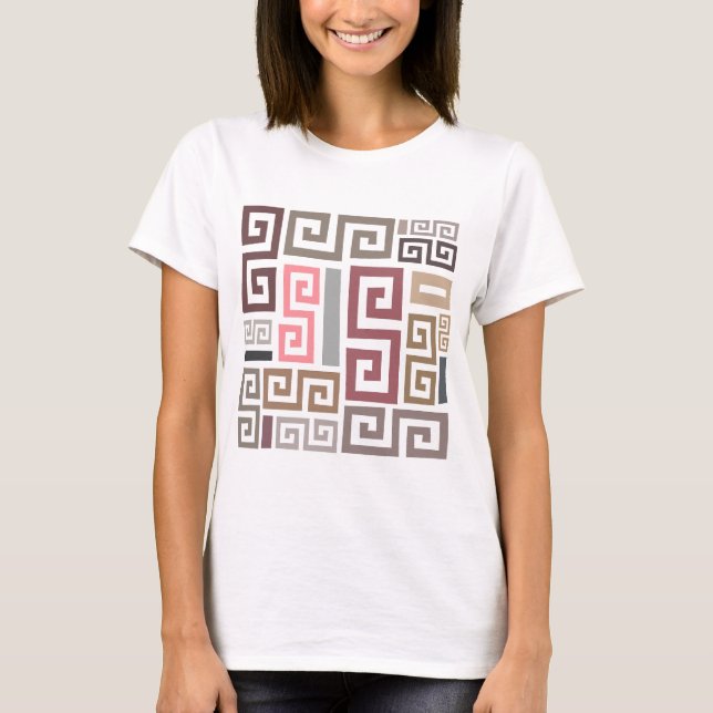 modern abstract artistic coloured lines T-Shirt (Front)