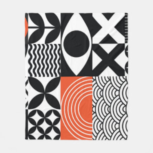 Modern Abstract: Artistic Design Canvas. Fleece Blanket