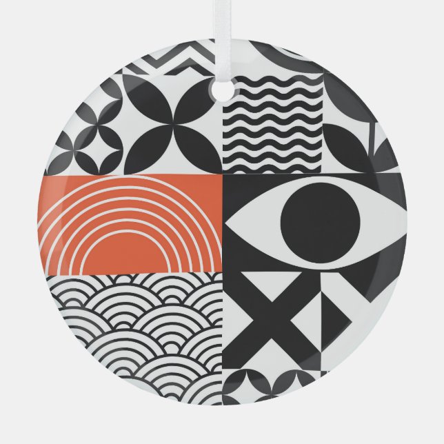 Modern Abstract: Artistic Design Canvas. Glass Tree Decoration (Front)