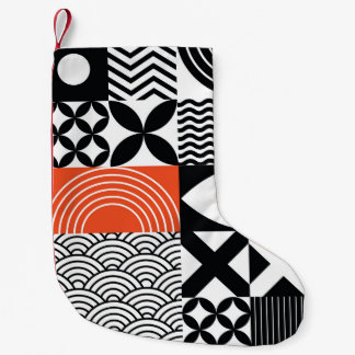 Modern Abstract: Artistic Design Canvas. Small Christmas Stocking