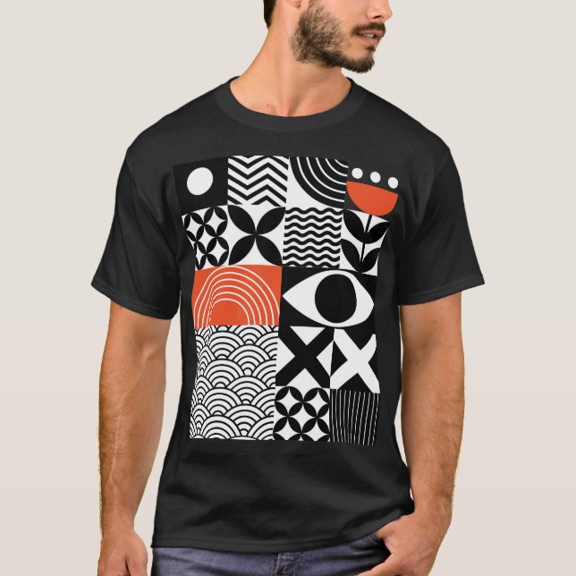 Modern Abstract: Artistic Design Canvas. T-Shirt (Front)