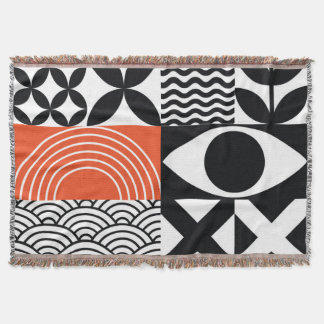 Modern Abstract: Artistic Design Canvas. Throw Blanket