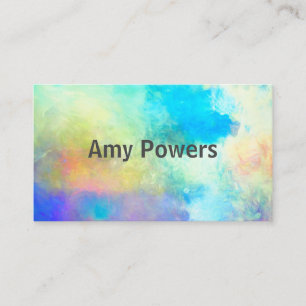 modern abstract artistic watercolor design business card