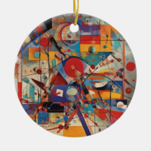 Modern Abstract Artwork Ceramic Ornament