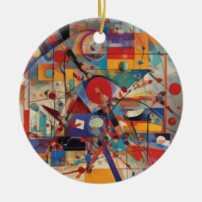 Modern Abstract Artwork Ceramic Ornament (Front)