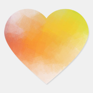 Modern Abstract Artwork Colourful Blank Template Heart Sticker