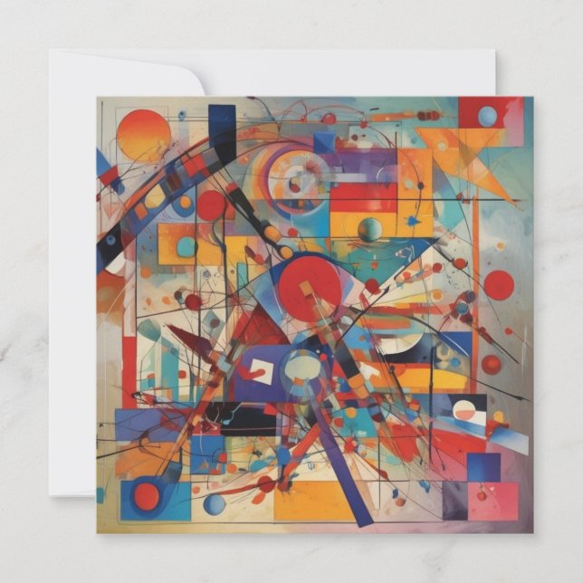 Modern Abstract Artwork Flat Card (Front)