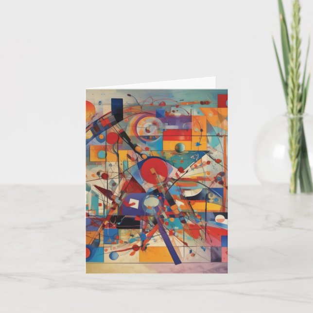 Modern Abstract Artwork Holiday Card (Front)