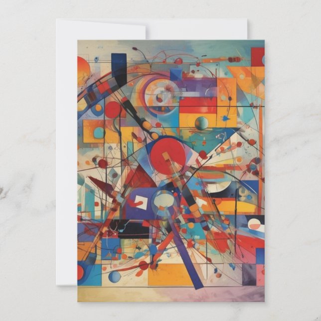 Modern Abstract Artwork Holiday Card (Front)