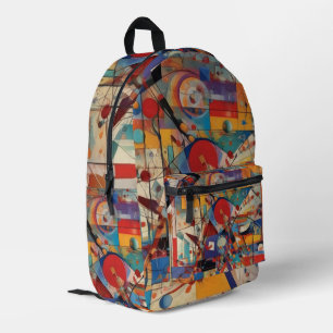 Modern Abstract Artwork Printed Backpack