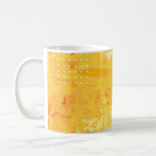 Modern abstract background of bright brush strokes coffee mug