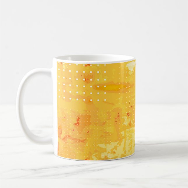 Modern abstract background of bright brush strokes coffee mug (Left)