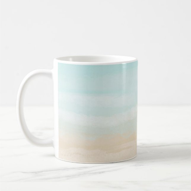 Modern Abstract Beach Coffee Mug (Left)