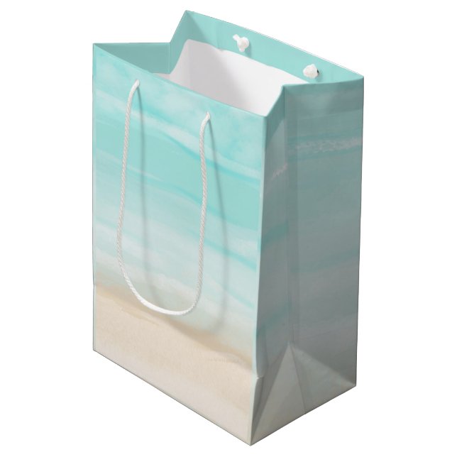 Modern Abstract Beach Medium Gift Bag (Front Angled)