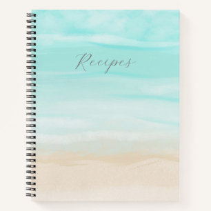 Modern Abstract Beach Recipe Book