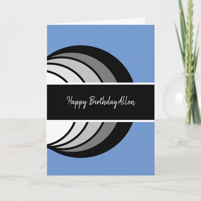 Modern Abstract Birthday Card (Front)