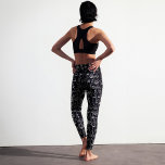 Modern Abstract Black and White Line Face Pattern Leggings<br><div class="desc">An abstract design with white line drawings of different-faced women is featured in a modern pattern on a black background.</div>