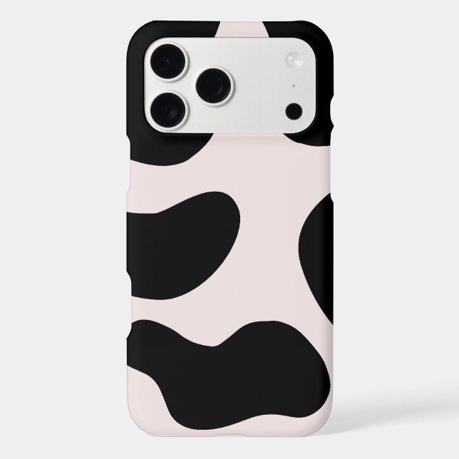 Modern Abstract Black Blob Pattern Phone Case (Back)