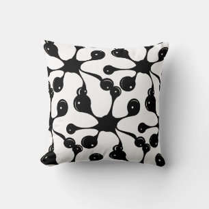 Modern abstract black pattern cushion