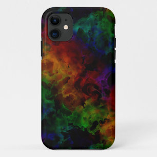 Modern Abstract Black Rainbow iPhone 11 Case