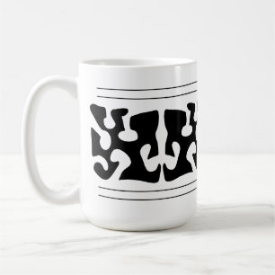 Modern Abstract black shape art Coffee Mug