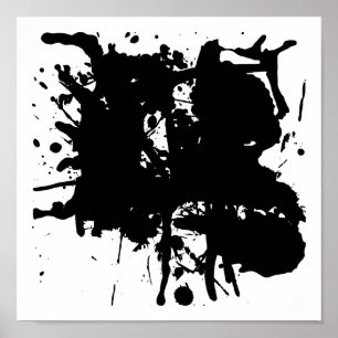 Modern Abstract Black Spots Poster