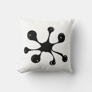 Modern abstract black stain cushion