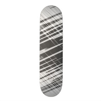 Modern abstract black white stripes pattern skateboard
