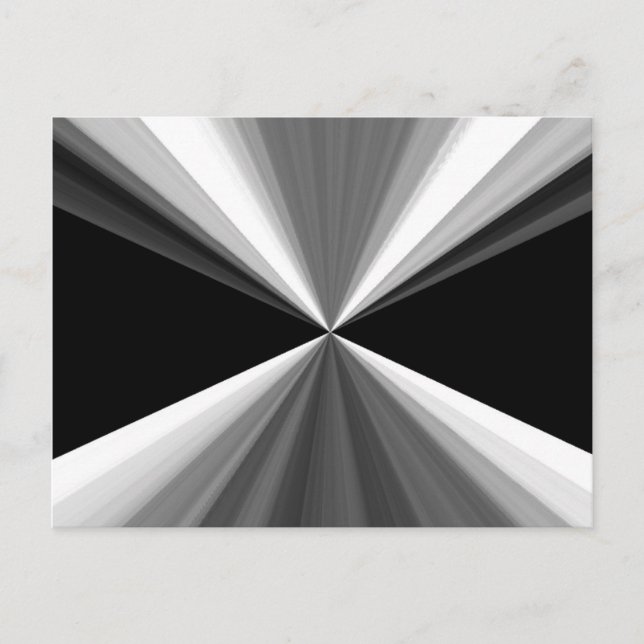 Modern abstract black white triangles pattern postcard (Front)