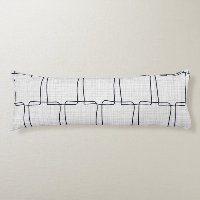 Modern abstract blending shapes and stripes body cushion (Front)