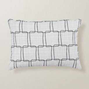 Modern abstract blending shapes and stripes decorative cushion