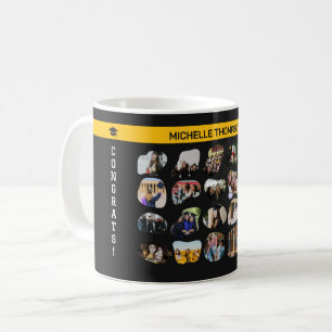 Modern Abstract Blob Geometry 20 Photo Grad Party Coffee Mug