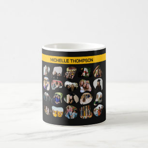 Modern Abstract Blob Geometry 20 Photo Grad Party Coffee Mug