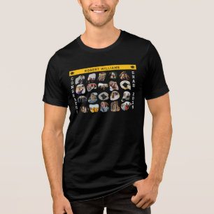 Modern Abstract Blob Geometry 20 Photo Grad Party Tri-Blend Shirt