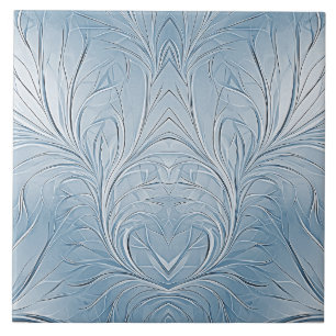 Modern Abstract Blue Ceramic Tile