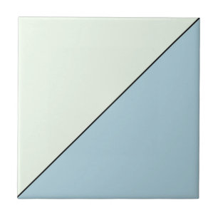 Modern Abstract Blue Geometric Triangle Ceramic Tile