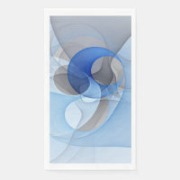 Modern Abstract Blue Grey Fractal Art Graphic