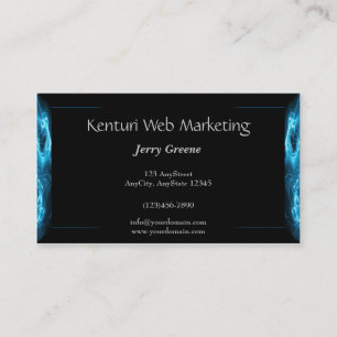 Modern Abstract Blue Hi Tech Business Card