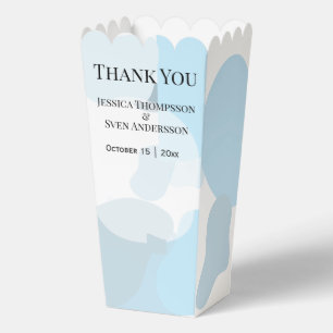 Modern Abstract Blue Minimalist Artistic Wedding  Favour Box