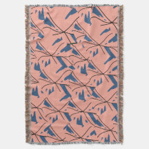 Modern Abstract Blue & Pink Geometric Pattern Flee