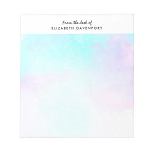 Modern Abstract Blue & Purple Watercolor Notepad