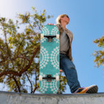 Modern Abstract Blue White Mandala Pattern Skateboard<br><div class="desc">Modern Abstract Blue White Mandala Pattern skateboard. Modern cool skateboard with an abstract blue and white mandala pattern. Design inspired by the beautiful colours of the sky.</div>
