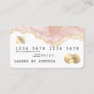 Modern Abstract Blush Watercolor Credit Card Style