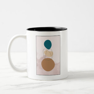 Modern Abstract Boho Mug – Minimalist Neutral Coff