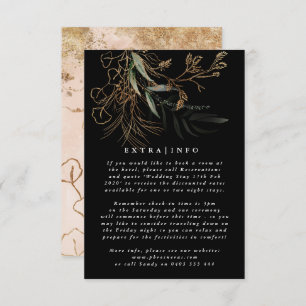MODERN ABSTRACT Botanical Eucalyptus ONYX INFO Enclosure Card