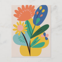 Modern Abstract Botanical Flower 