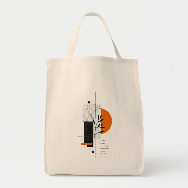Modern Abstract Botanical Geometric Wall Art  Tote Bag (Front)