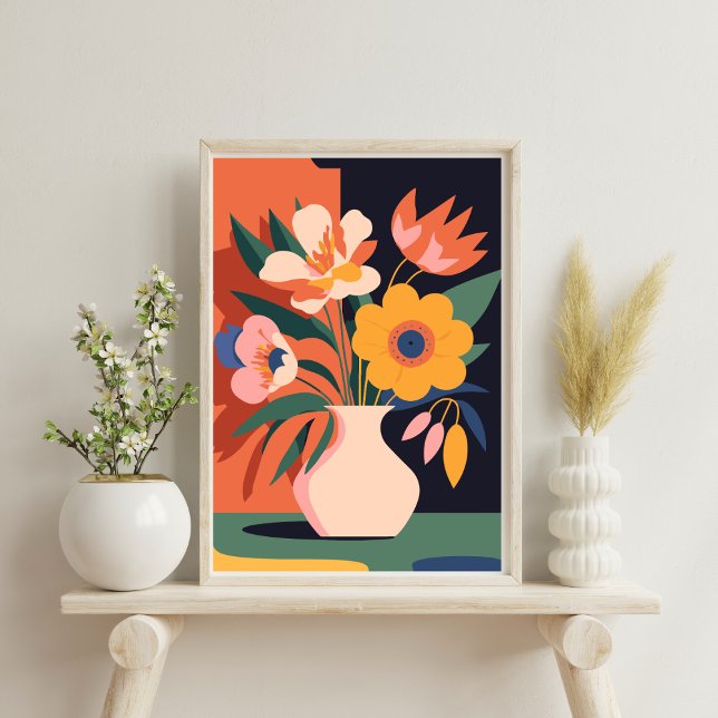 Modern Abstract Botanical Vase Flower Poster  (Creator Uploaded)