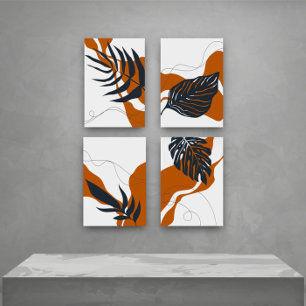 Modern Abstract Botanical Wall Art